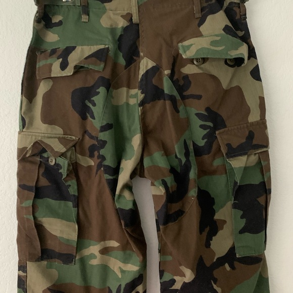 MENS CARGO PANTS VINTAGE CAMO HEAVY WEIGHT SIZE 32 - Picture 8 of 12